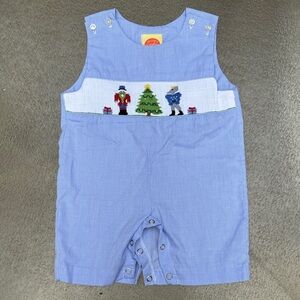 Southern Sunshine Kids Nutcracker Embroidery smocked Jon Jon size 3M
